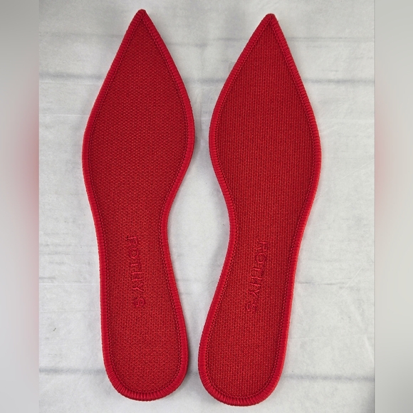 Rothy's Ballet Flats Pointed Toe Bright Red Women's Size 8.5 - Picture 12 of 14